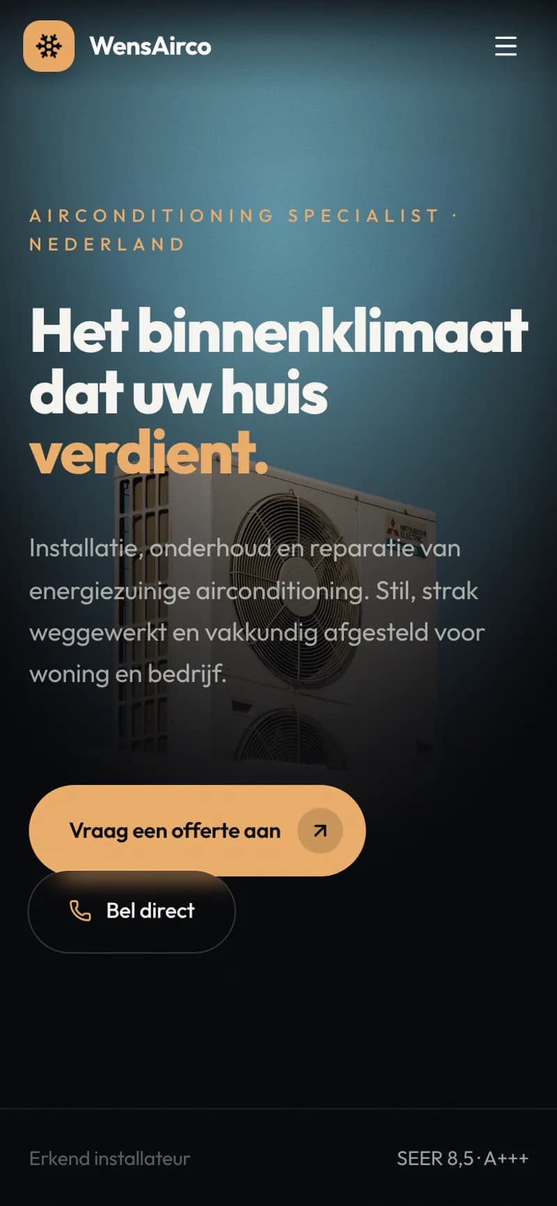 Wens Airco op mobiel
