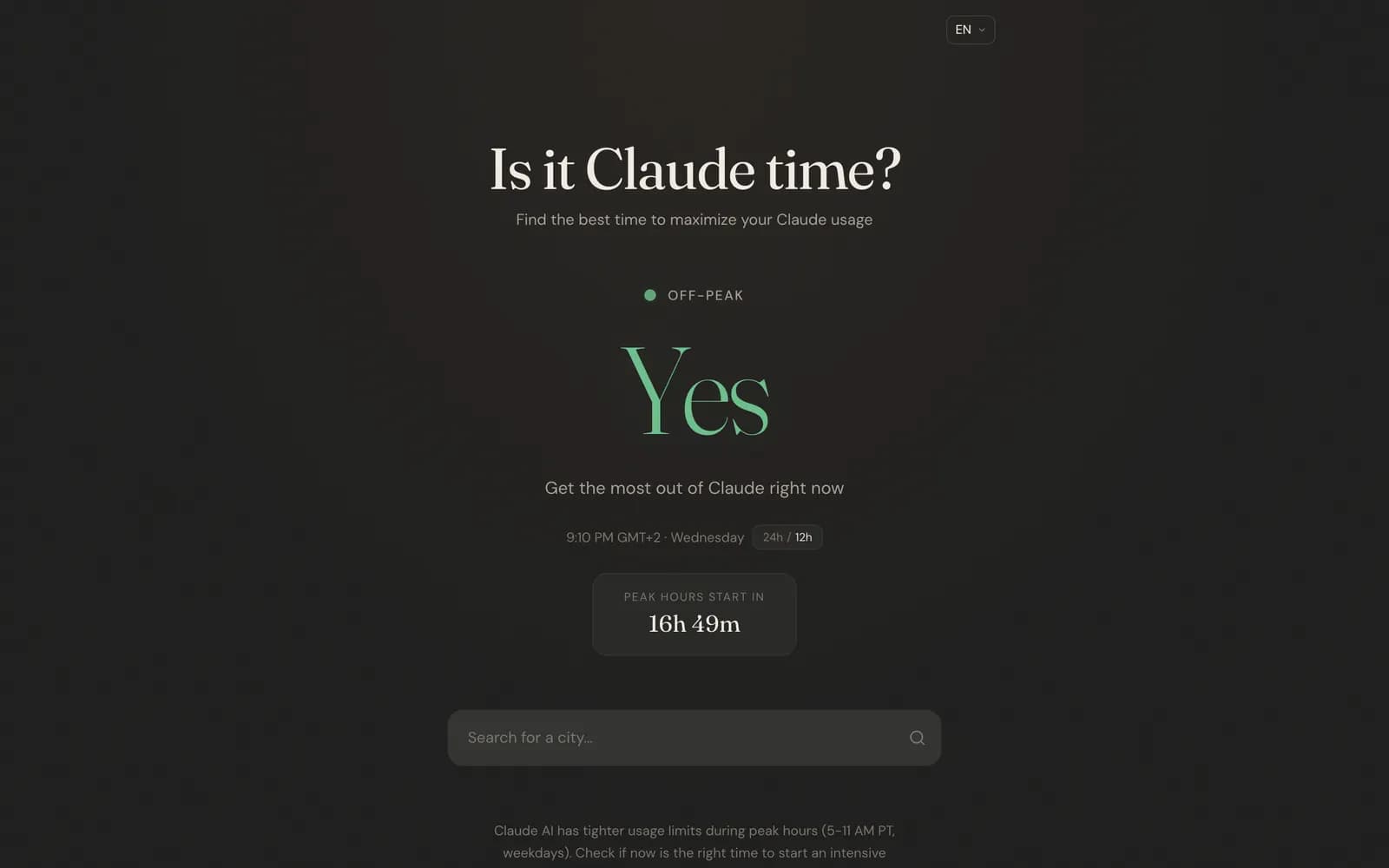 Is It Claude Time?